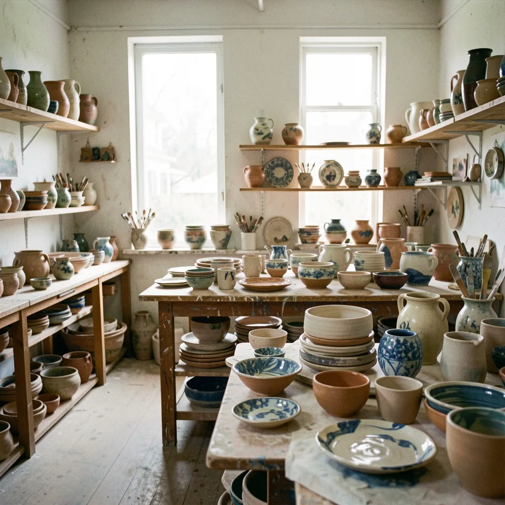 Keramiek studio interieur